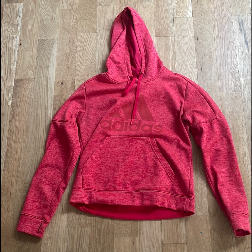 Pink workout adidas sweatshirt/hoodie
